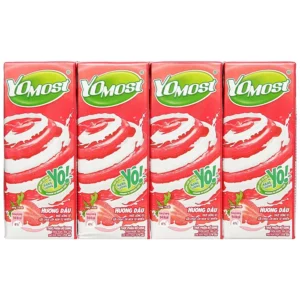Yomost Straberry - Sua Chua Len Men Vi Dau 170ml x 4