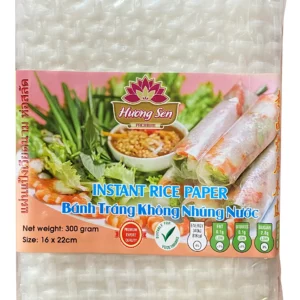 Huong Sen Rice Paper No Water Dipping Banh Trang Khong Nhung Nước 16 x 22cm 300g x 30