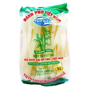 Bamboo Tree Rice Noodle Size XL - Banh Pho Ba Cay Tre 10mm 400gr x 30