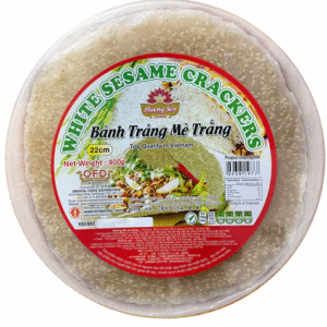Huong Sen White Sesame Cracker - Banh Trang Me Trang 22cm 400g x 1