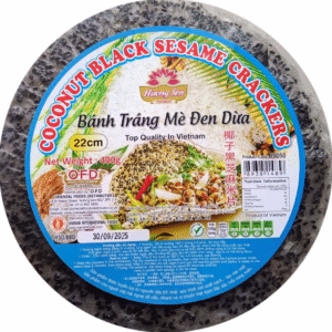 Huong Sen Coconut Black Sesame Cracker - Banh Trang Me Dua 400g x 1