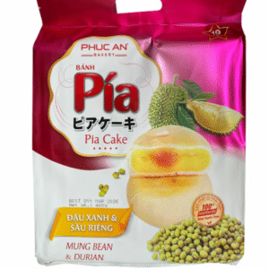 Phuc An Pia Cake Mung Bean & Durian One Egg - Banh Pia Dau Xanh Sau Rieng 1 Trung 400g x 1