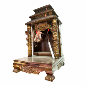 Brown Pray House 12 Roof + (parts) - Ban Tho 12 Mai Mau Nau Va Phu Kien 48cm x 58cm x 107cm 1pc x 1