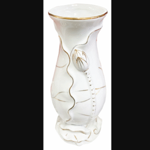White Lotus Vase - Binh Hoa Hoa Sen Trang 20cm 1pc x 1