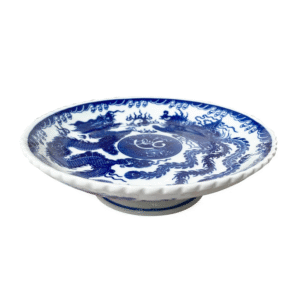 White Blue Dragon Fruit Plate Size S - Dia Nho Trang Xanh Rong 20cm x 1