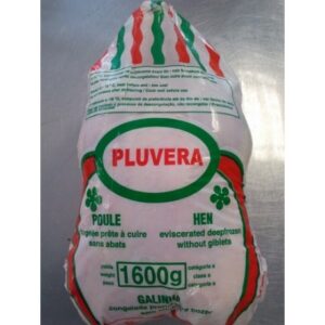Pluvera Hen Frozen Whole Chicken - Ga Hen Nguyen Con Dong Lanh 1.6kg x 1