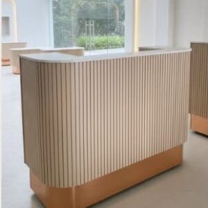 Furniture - 3D Reception Desk - Ban Reception Vuong (H105/115 x W120 x D50)