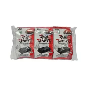 Gwangcheon Crispy Seaweed Snack Kimchi Flavour - Snack Rong Bien Vi Kim Chi 12gx3
